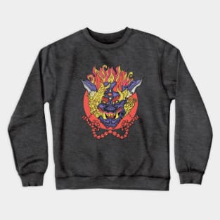 Hannya oriental Oni demon head Crewneck Sweatshirt